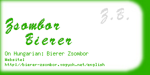zsombor bierer business card